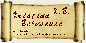 Kristina Belušević vizit kartica
